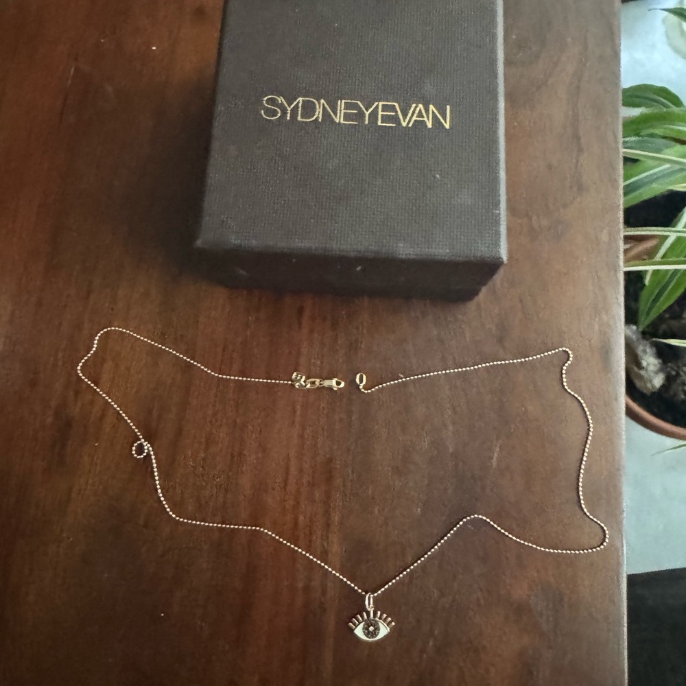 Sydney Evan 14kt Rose Gold Evil Eye Necklace MAKE OFFER - Picture 7 of 7